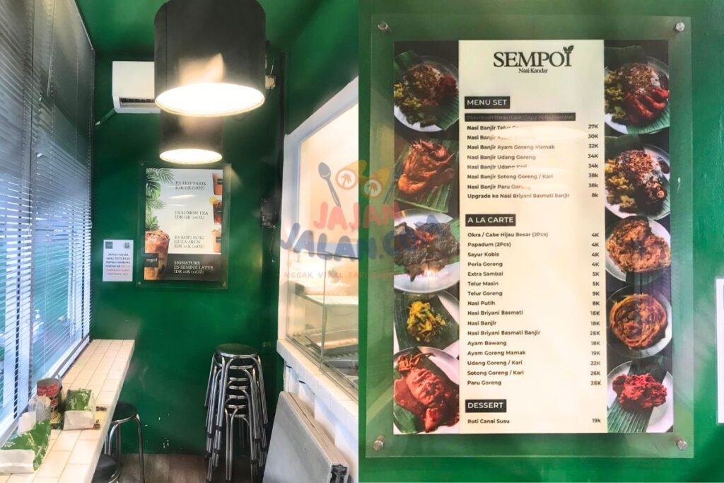 Interior warung makan Sempoi Nasi Kandar di Bekasi